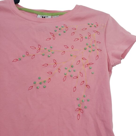 Vintage 90s IZOD Womens Petite Pink Short Sleeve T Shirt Size‎ M Embroidered - Picture 3 of 8